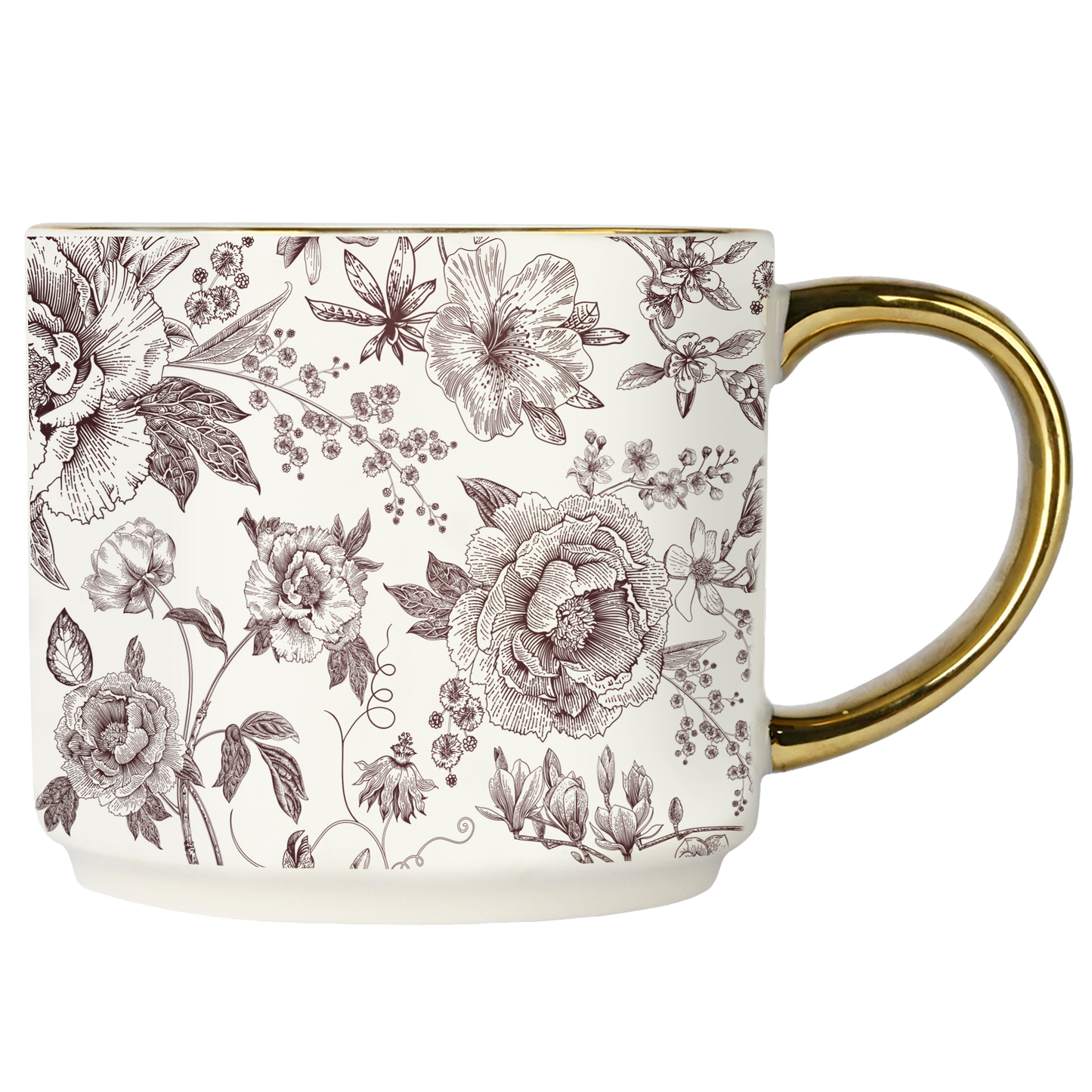 Brown Rose Mug