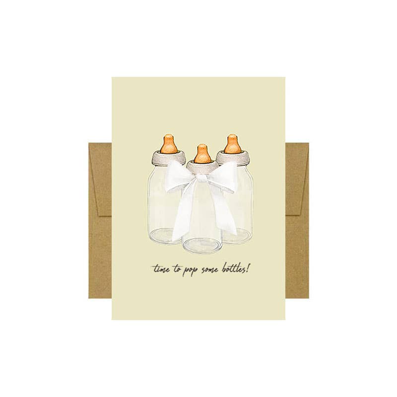 Pop Some Bottles Greeting Card
