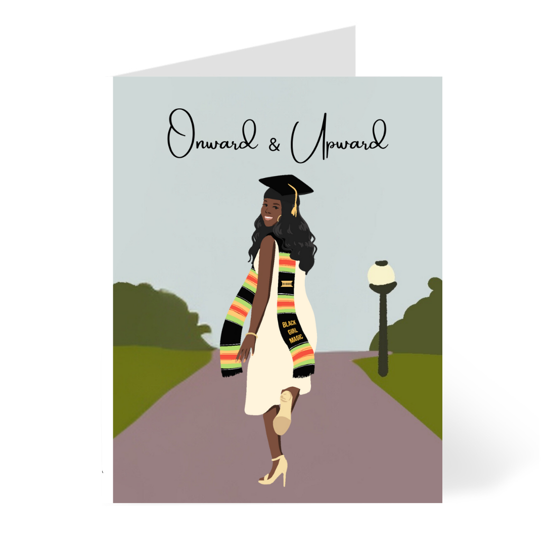 Onward & Upward Congratulations Grad | Black Graduate |