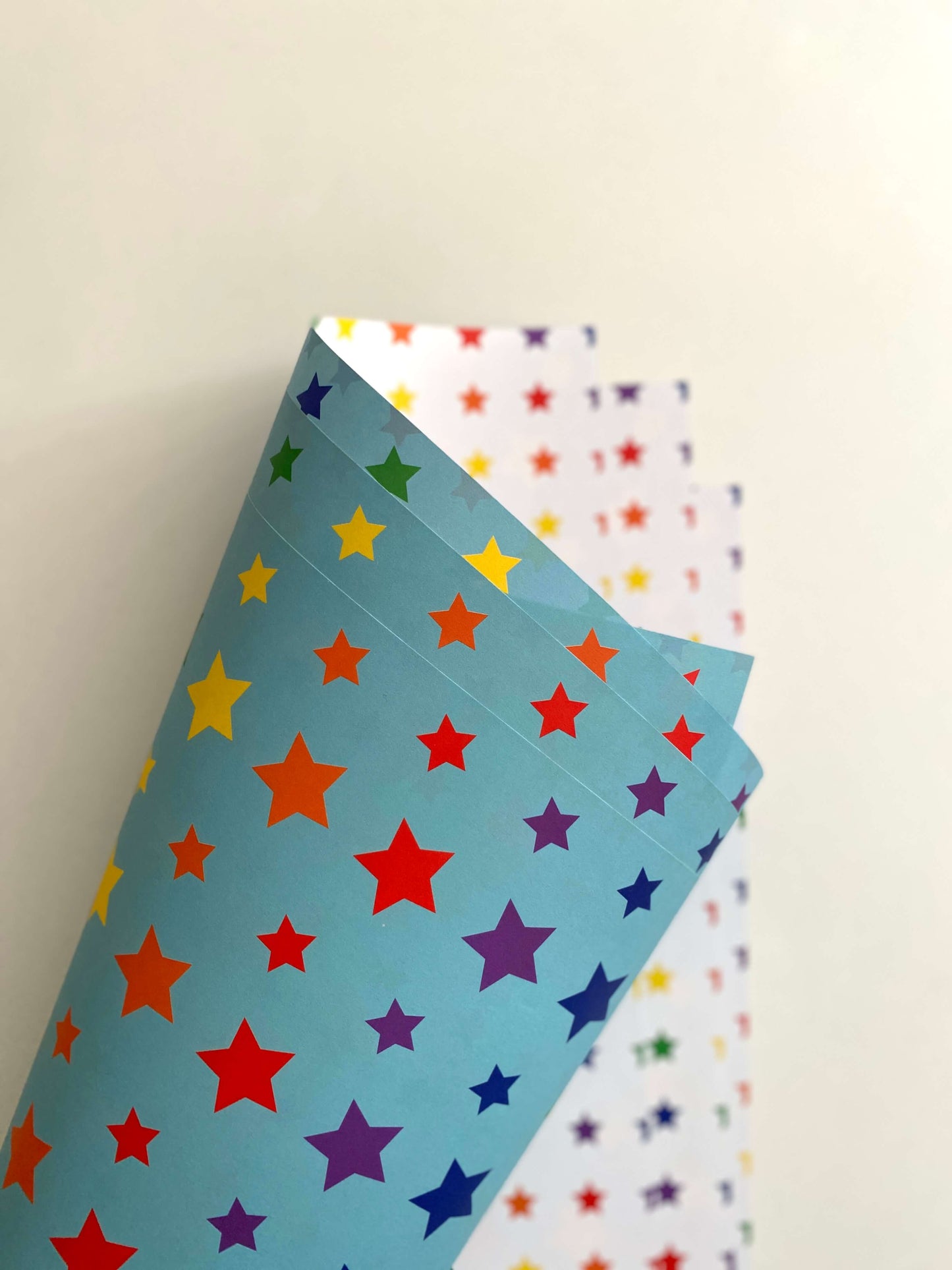Rainbow Stars Wrapping Paper: Rolls of 3 Sheets (Case of 3 Rolls)