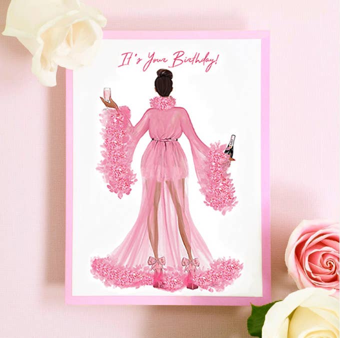 Eat Cake Drink Champagne Birthday Card