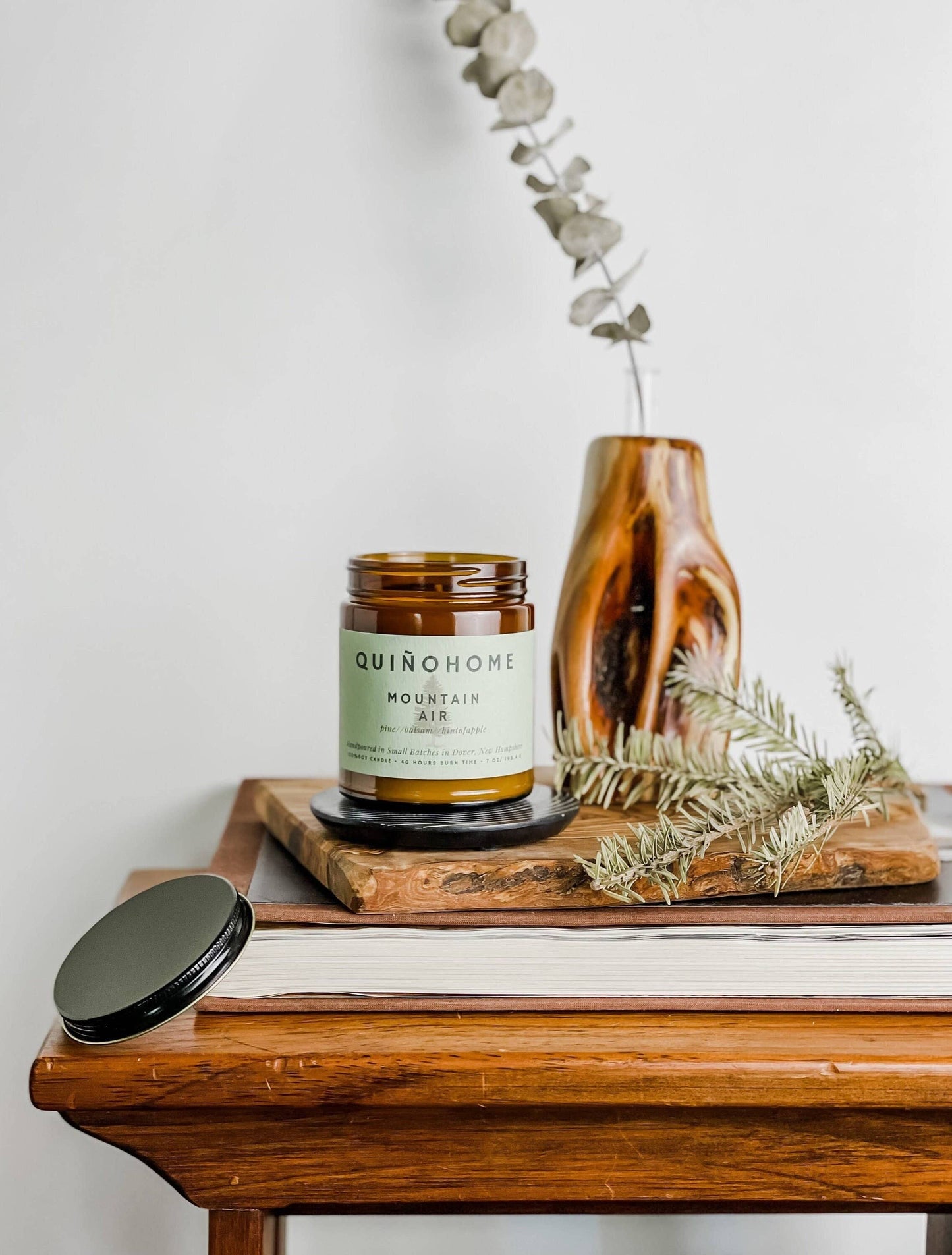 Mountain Air 7oz Soy Candle Jar// Fir, Pine, Hint Of Apple//