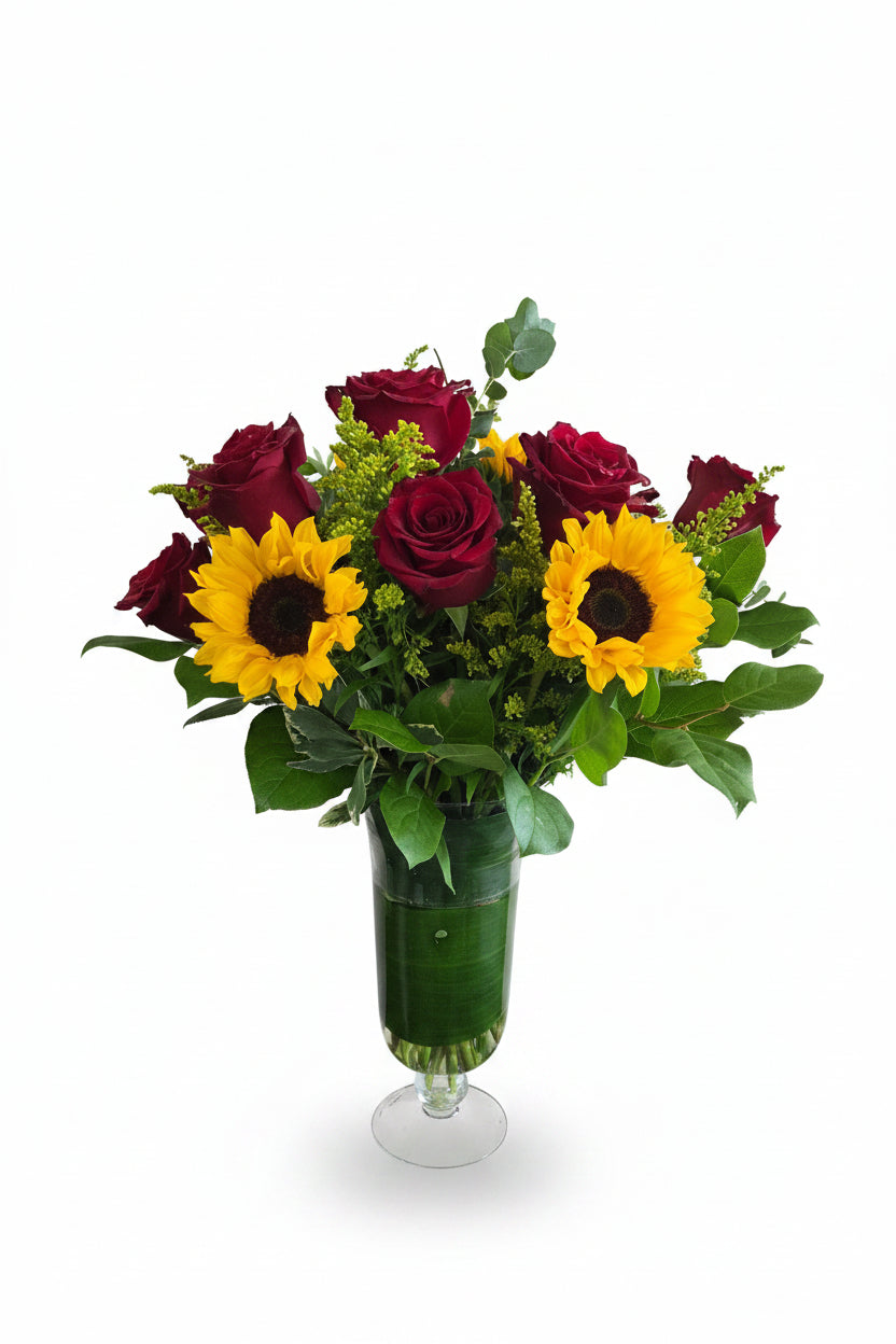 Roses and Sunflowers Delight