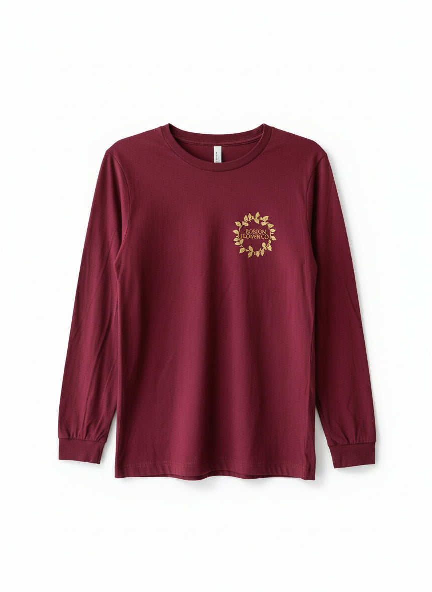 Boston Flowet Co. Christmas Long Sleeve Shirt | Red