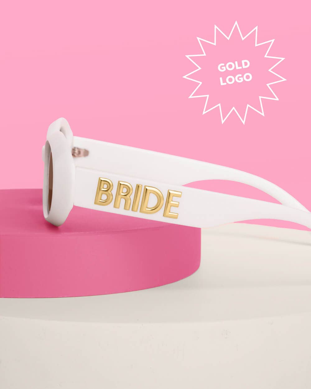 White Bride Sunnies - bride embossed sunglasses, bachelorette accessory