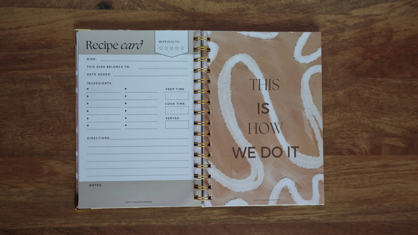 Recipe Book Keepsake - Nude Colorway