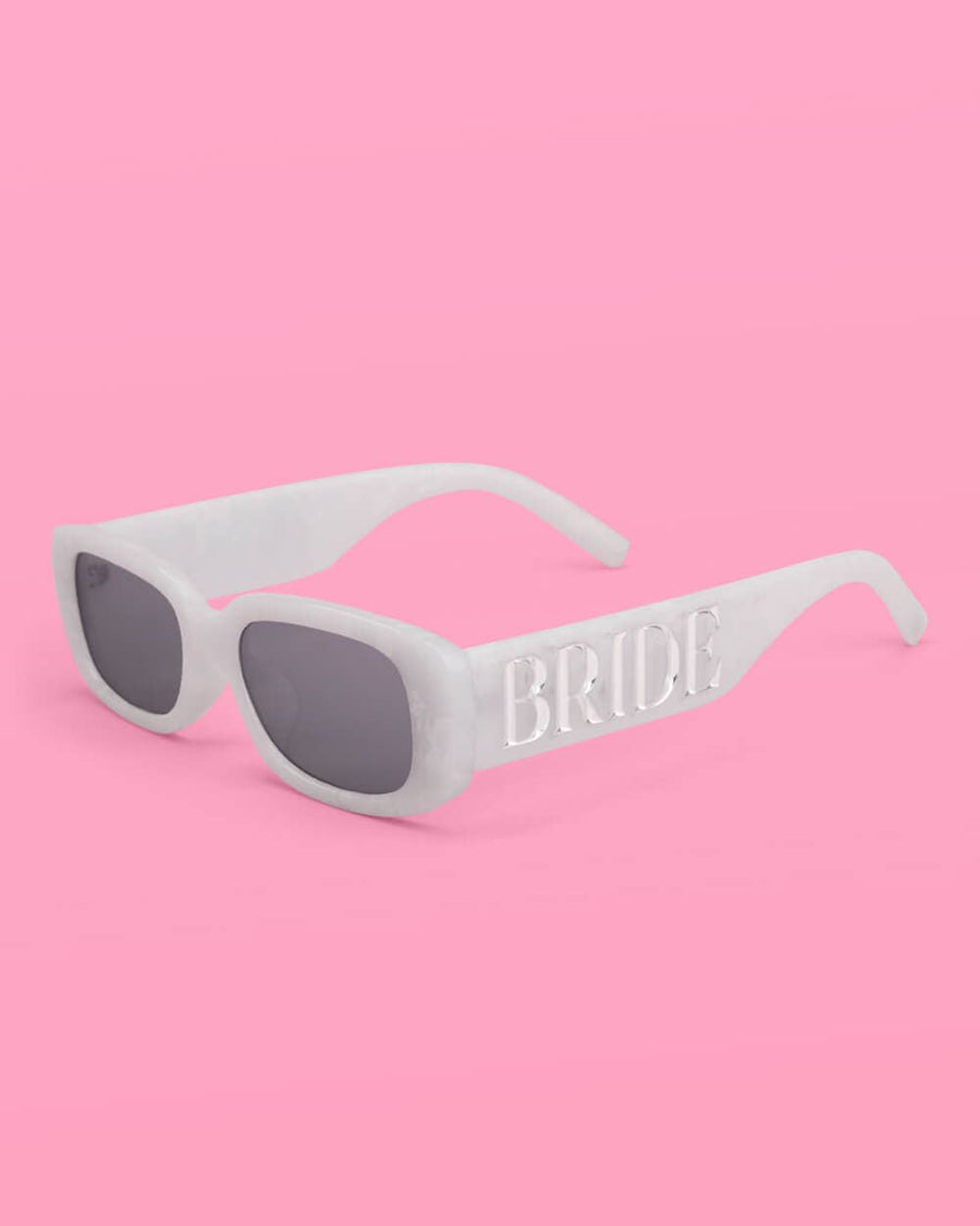 Marble + Silver Bride Sunglasses, Bachelorette Gift, Bridesm