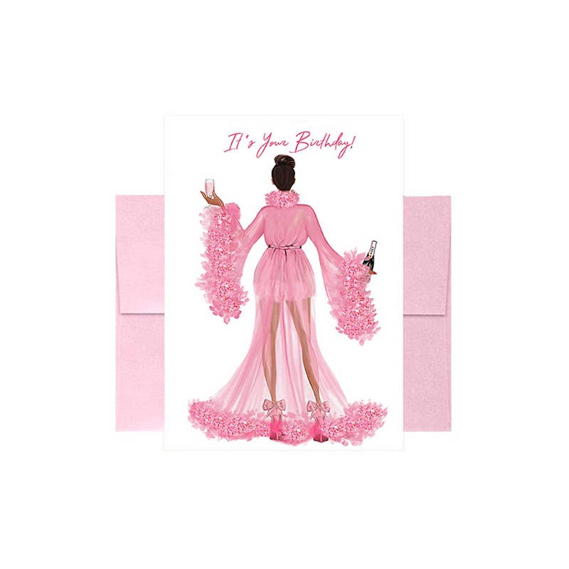 Eat Cake Drink Champagne Birthday Card