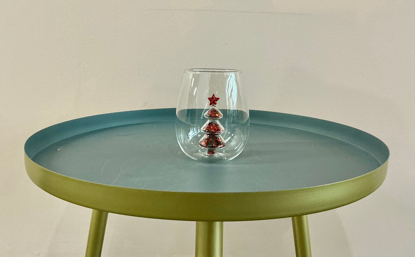 Glitter Tree Drinkware- Red