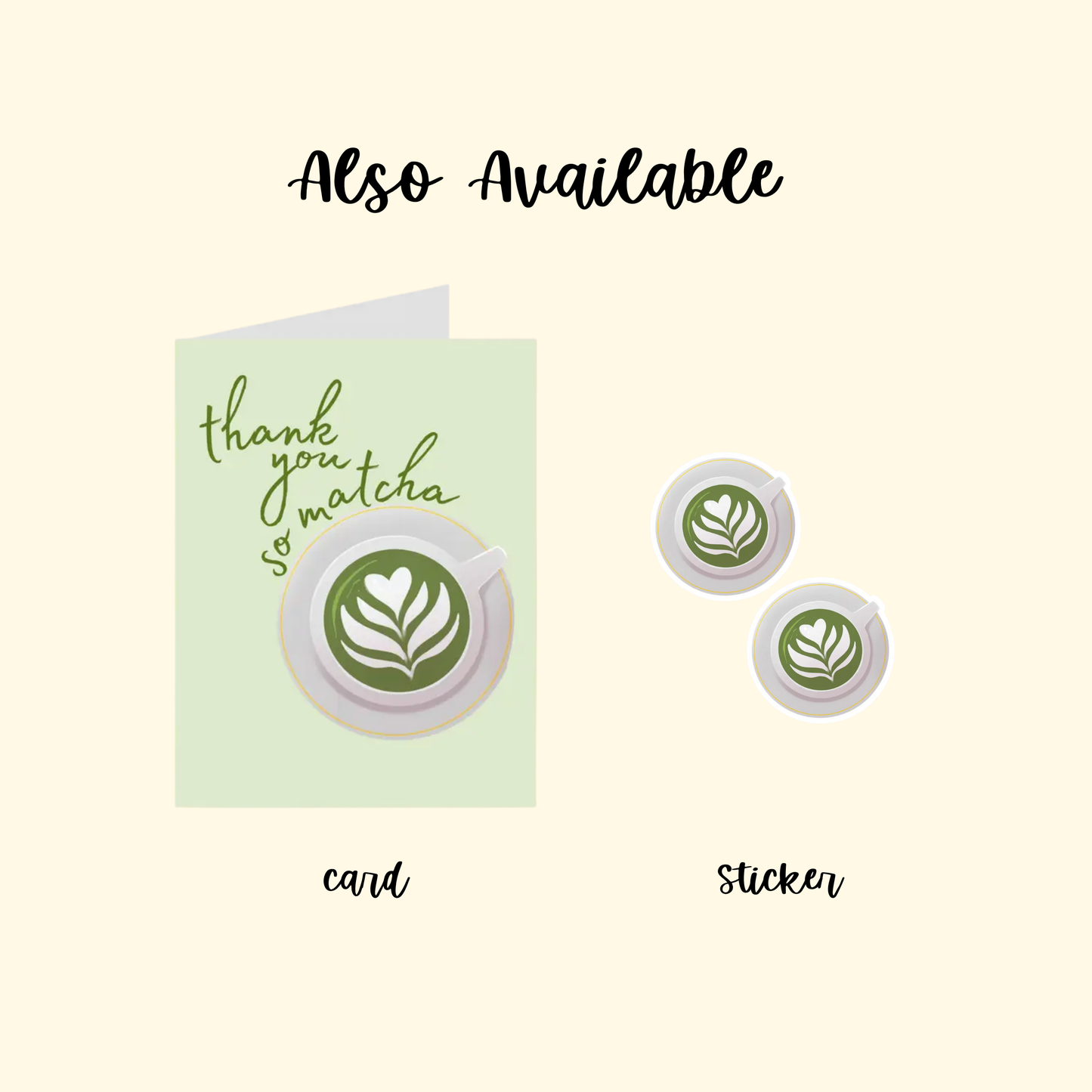 Matcha Tea Stickers | Coffee Shop Aesthetic | Café Lovers