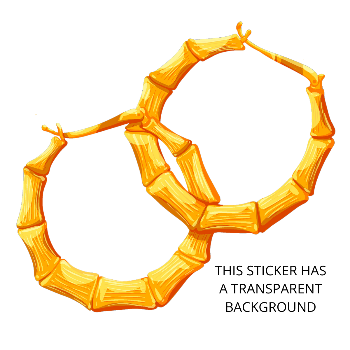 Bamboo Hoop Clear Sticker