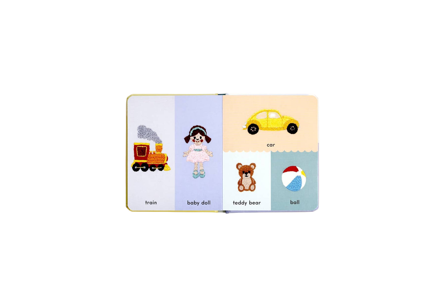 First Words with Cute Embroidered Friends (Baby Board Book)