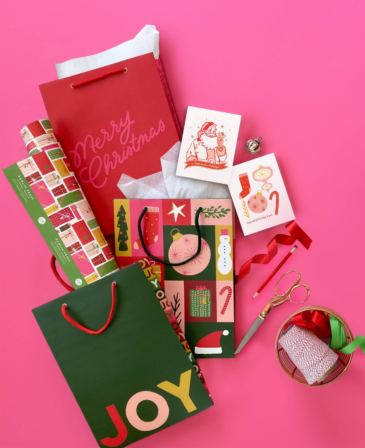 Joy, Christmas Holiday Gift Bag