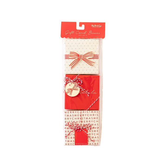 Red Bow Gift Card Boxes