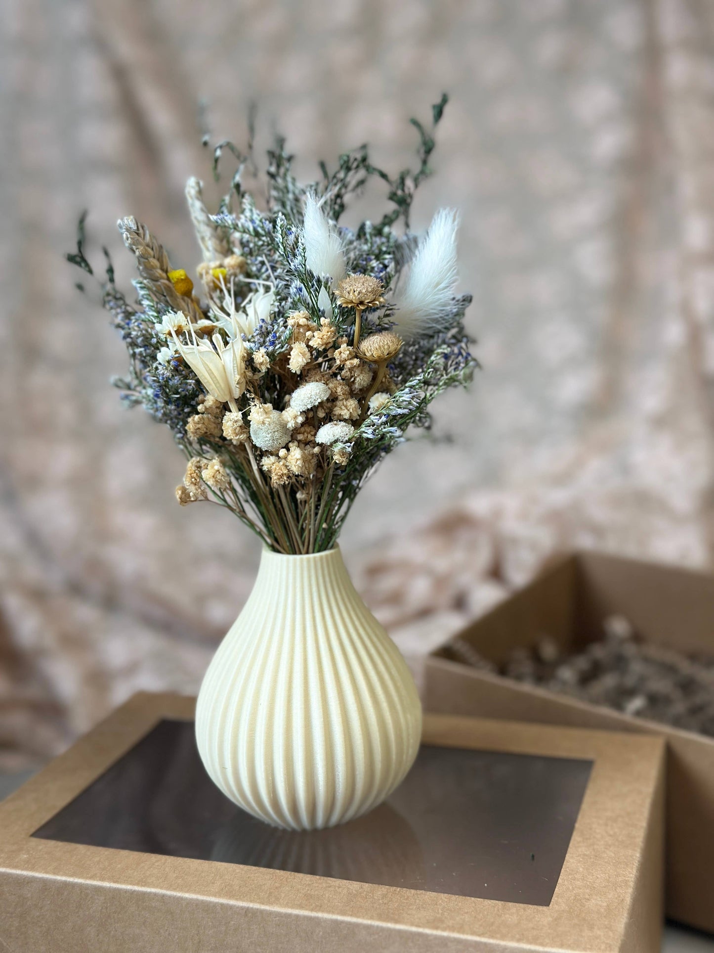 Mini Bouquet in a Box — Dried Floral Bouquet + Vase Gift Set