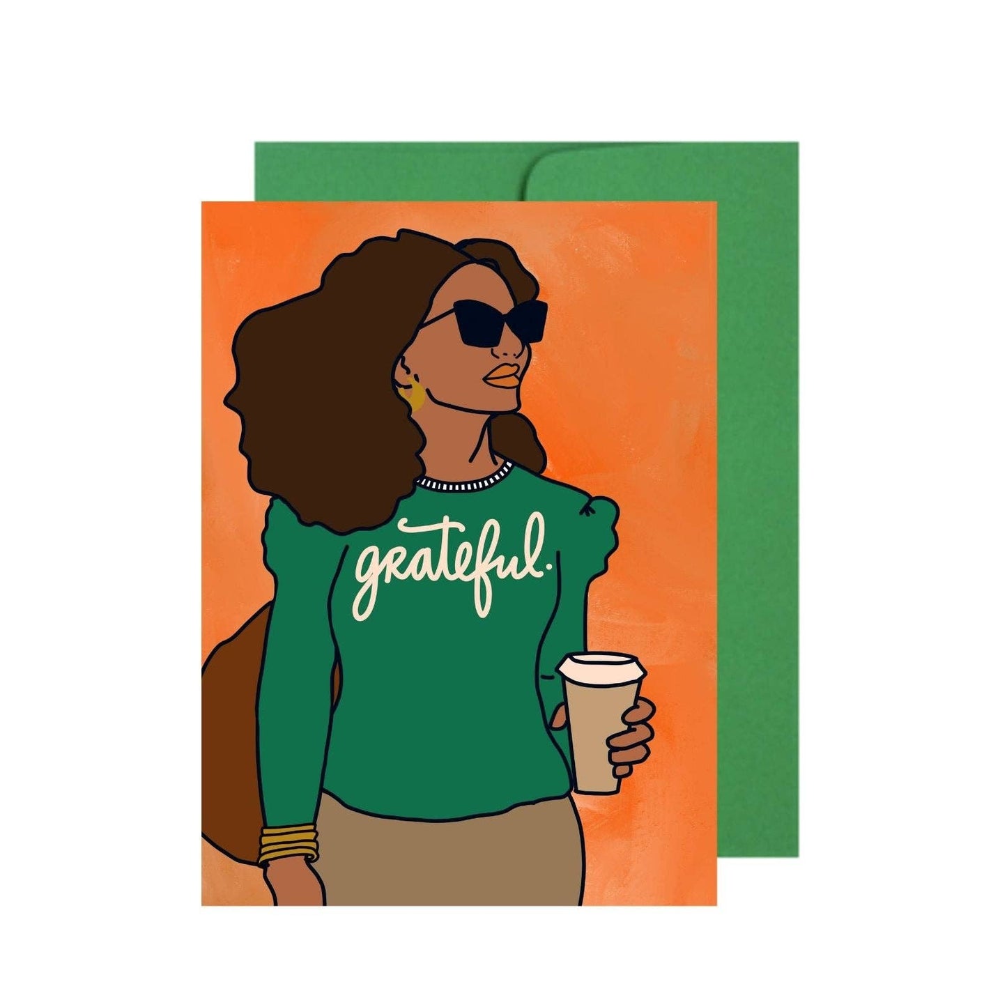 Grateful Babe Fall Thank You Greeting Card