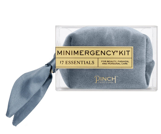 Velvet Scarf Minimergency Kit: Dusty Blue