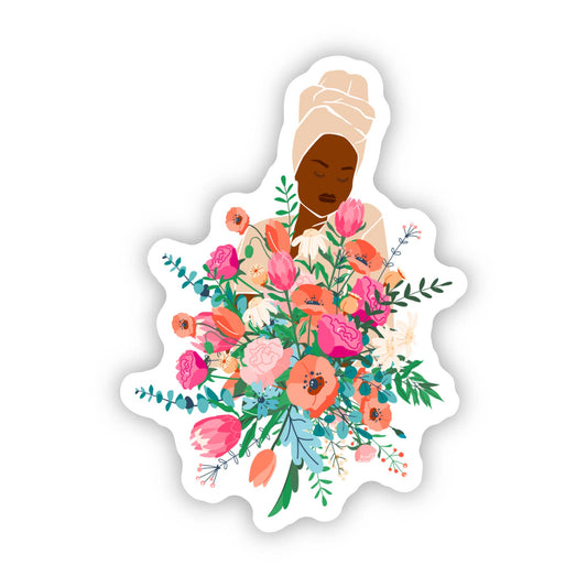 Bloom | Black Woman | Abundance Stickers | Flowers