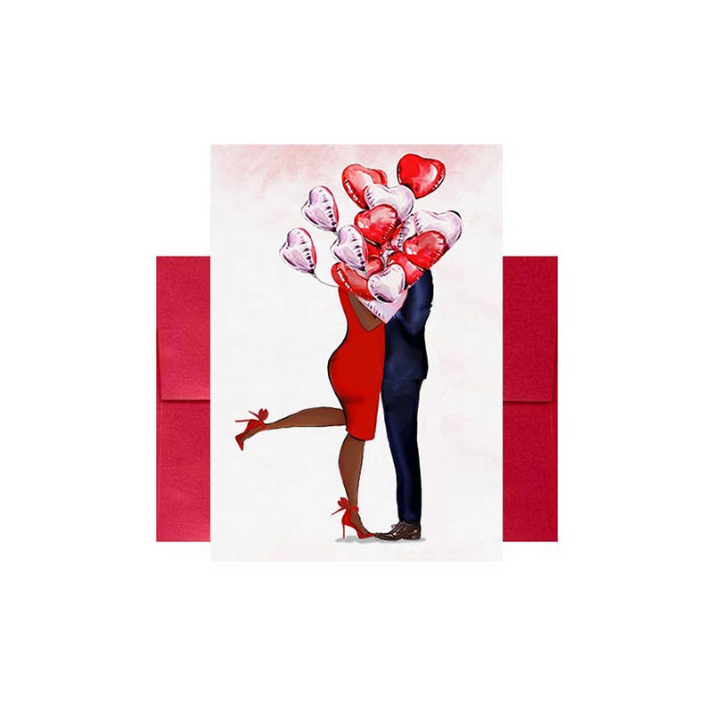 Heart Balloons Greeting Card