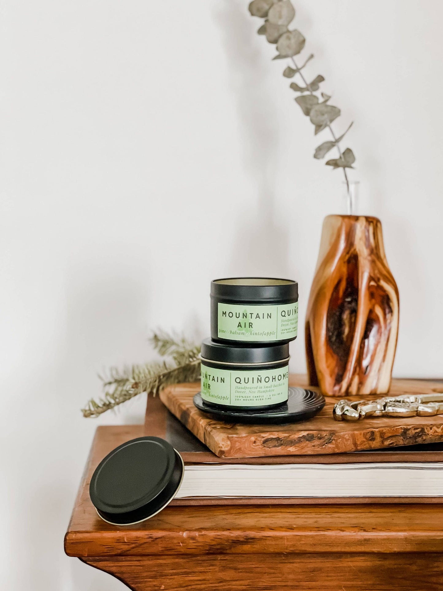 Mountain Air 3oz Soy Candle Travel Tin// Fir, Pine, Hint Of