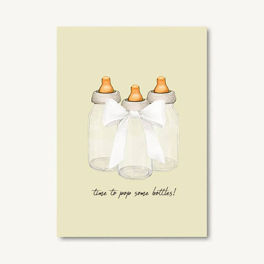 Pop Some Bottles Greeting Card