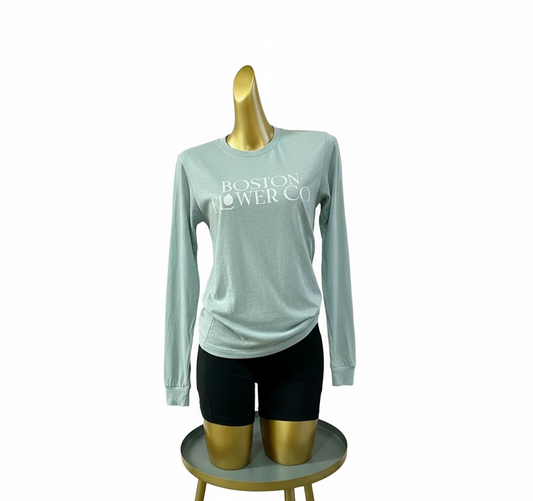 Boston Flower Co. Christmas Long Sleeve Shirt | Grey