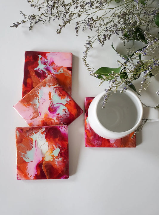 Malbec Rose Bespoke Coasters