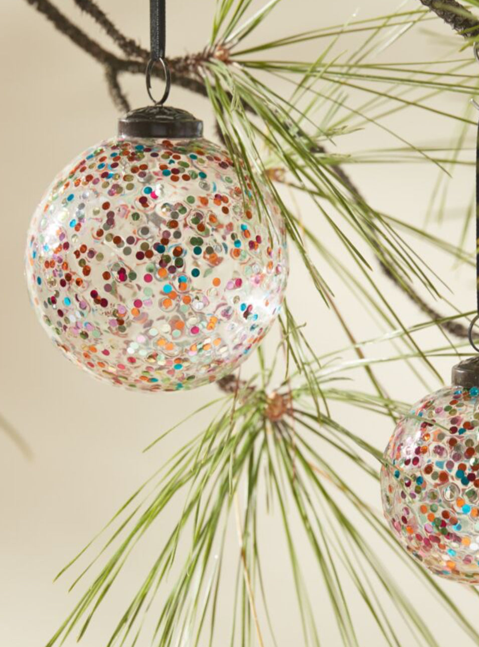 Rainbow Glitter Ornament