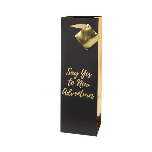 Say Yes To New Adventures Wine Bag - Single Bottle