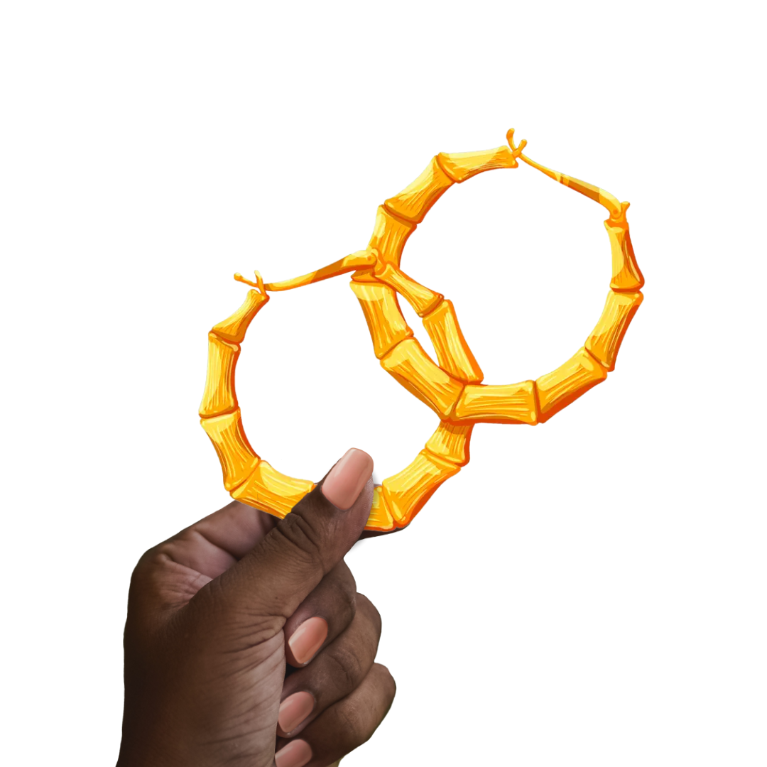 Bamboo Hoop Clear Sticker