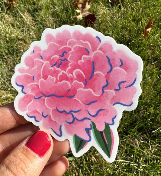 Peony Sticker
