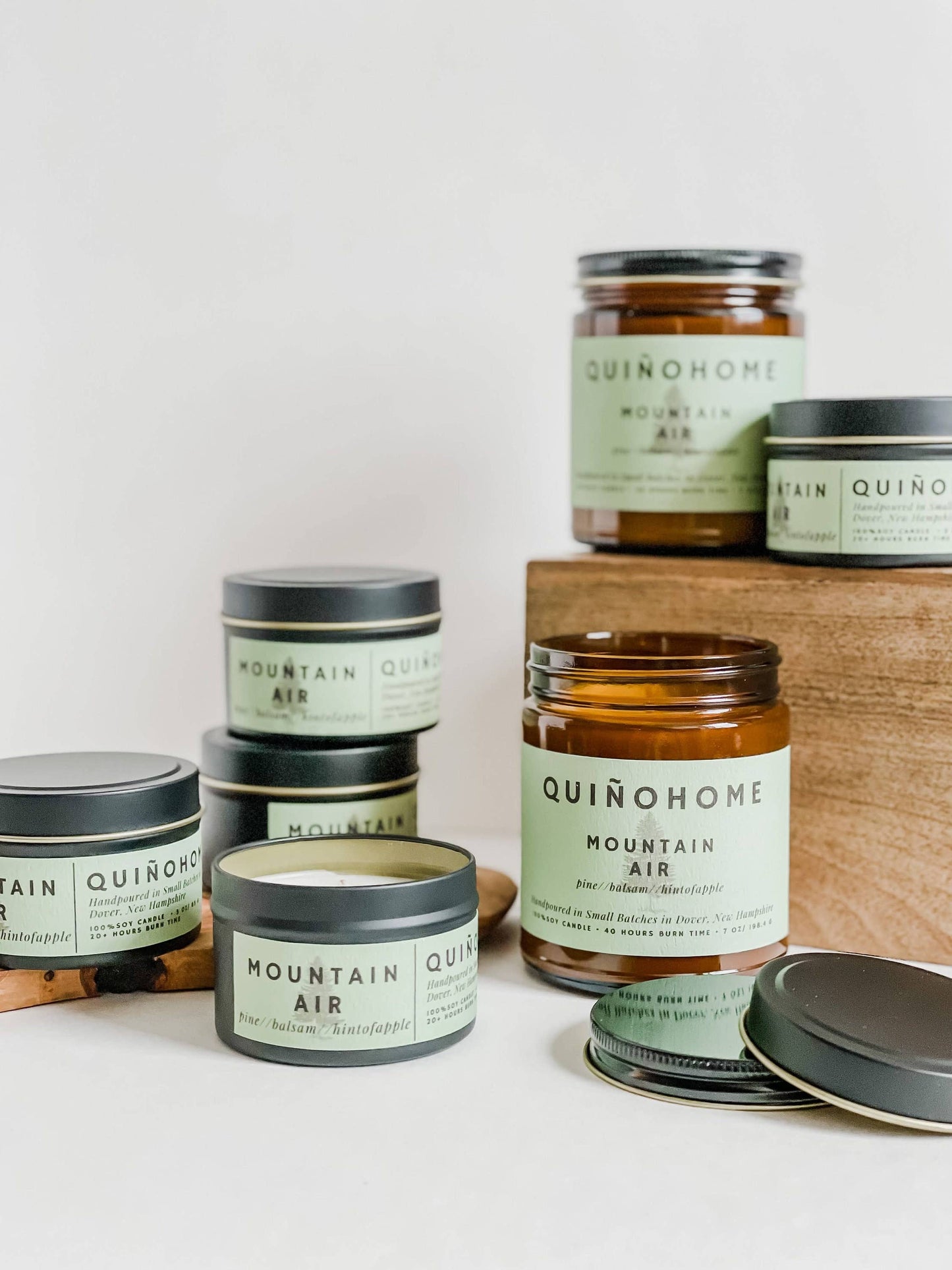 Mountain Air 3oz Soy Candle Travel Tin// Fir, Pine, Hint Of