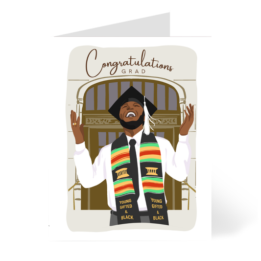 Happy Grad Card | Black Graduate | Congrats