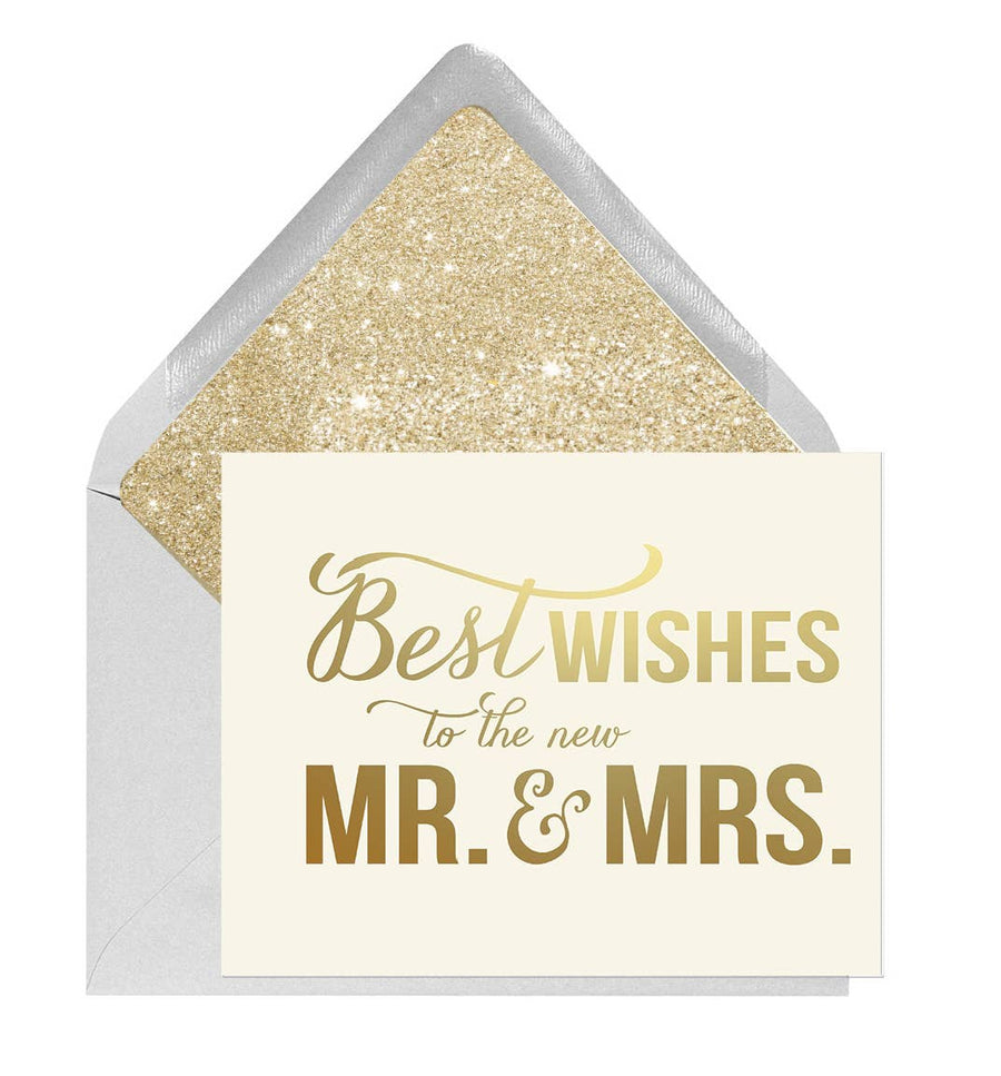 Best Wishes Mr. and Mrs. | Wedding Greeting Card