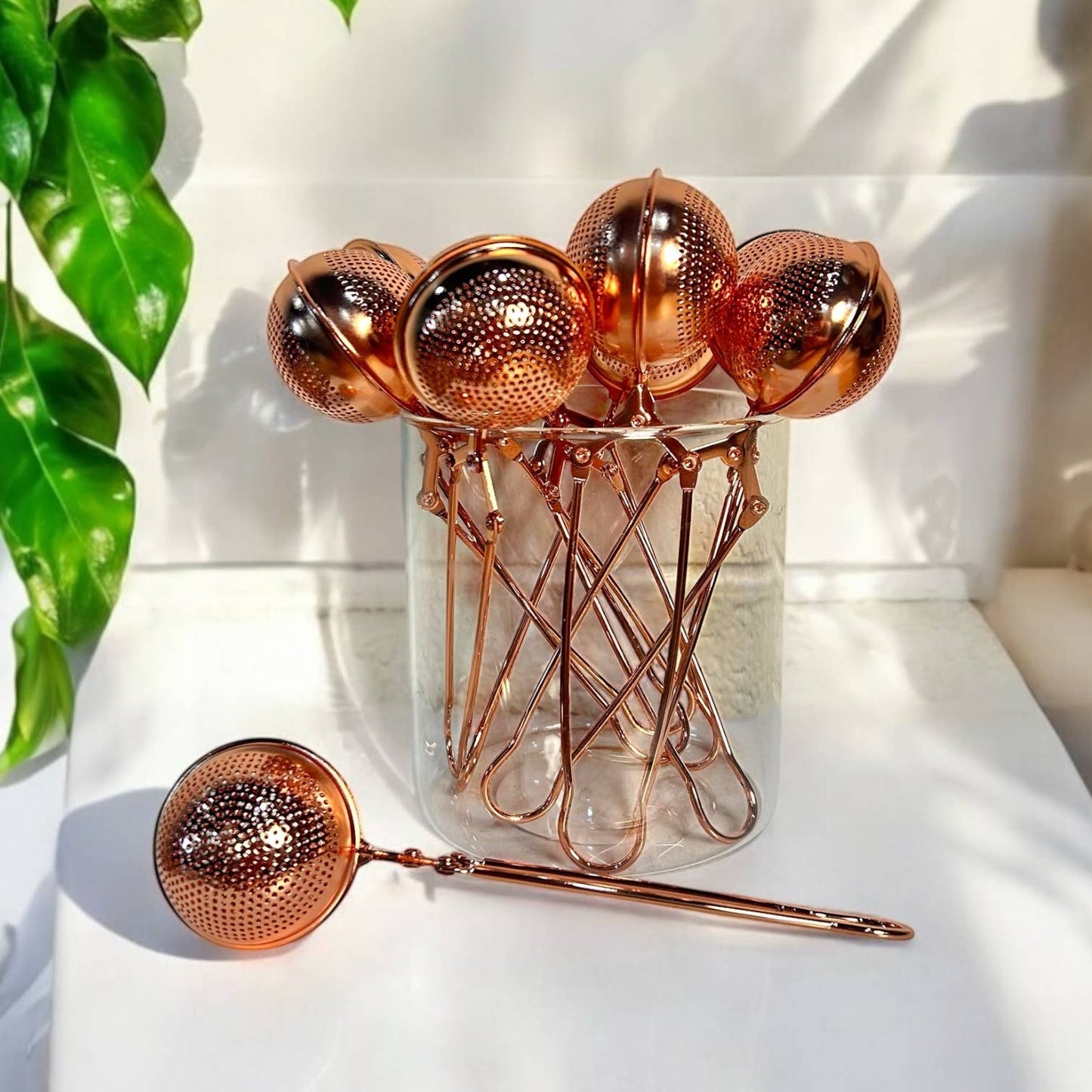 Rose Gold Stainless Steel Tea Strainer | Infuser