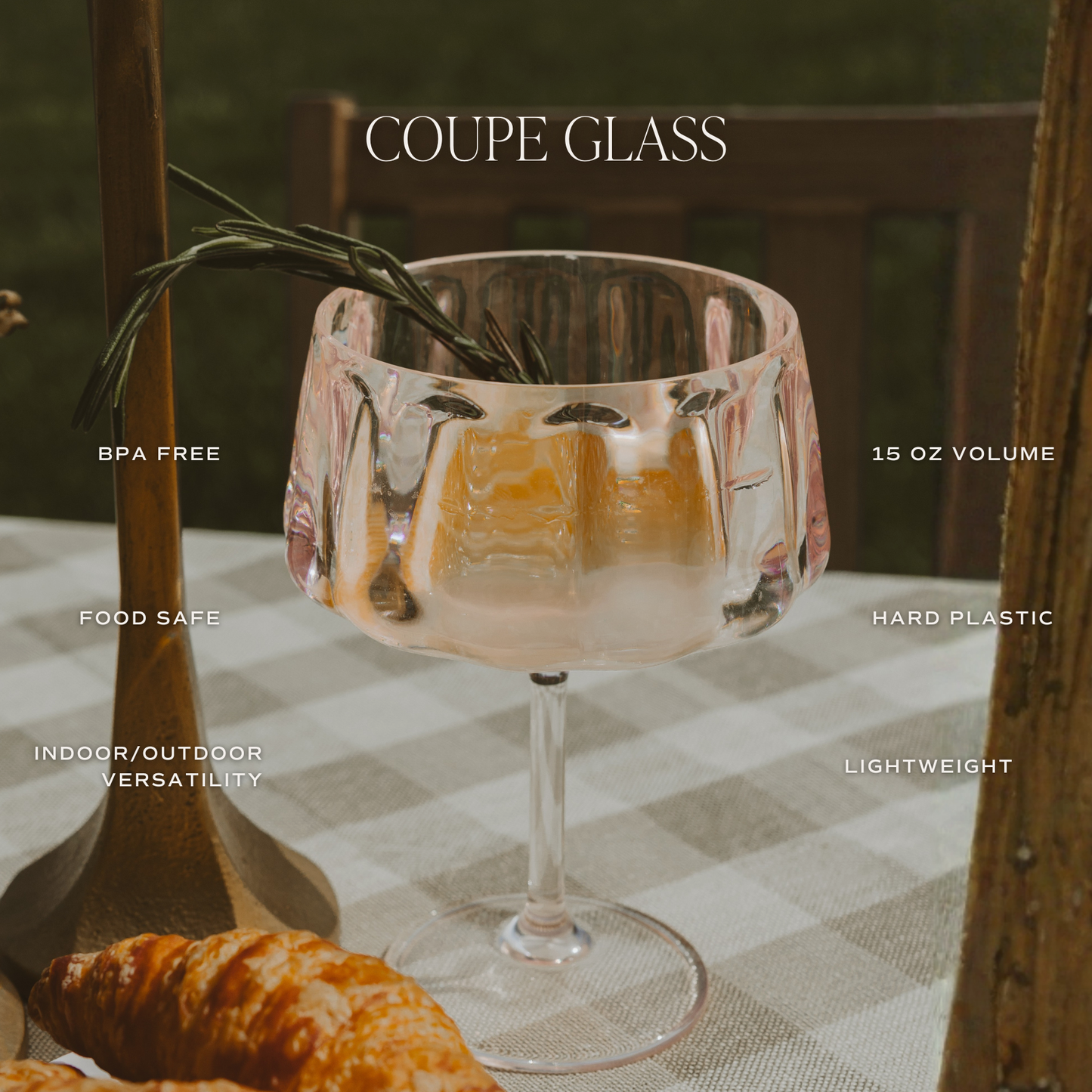 Outdoor Plastic Coupe Drinkware