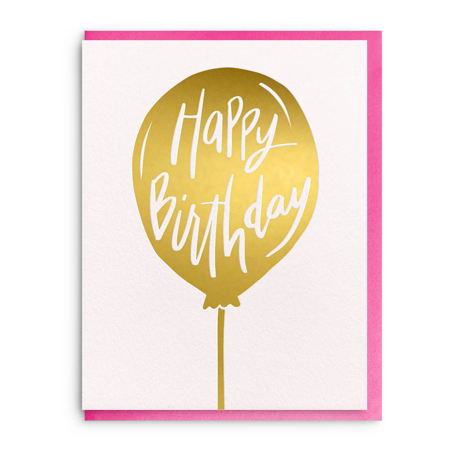 Balloon Birthday - Foil Birthday Greeting Card