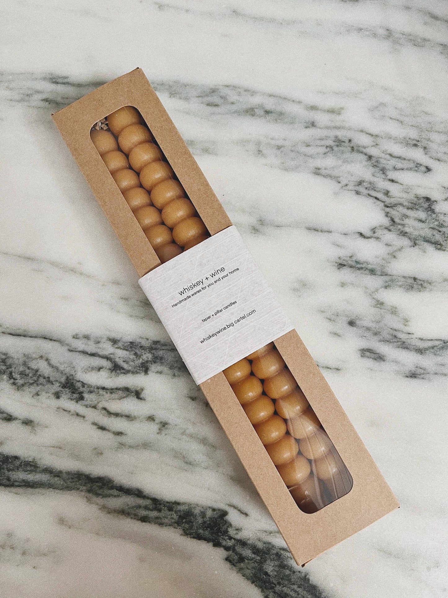 Stacked taper candle: Rust