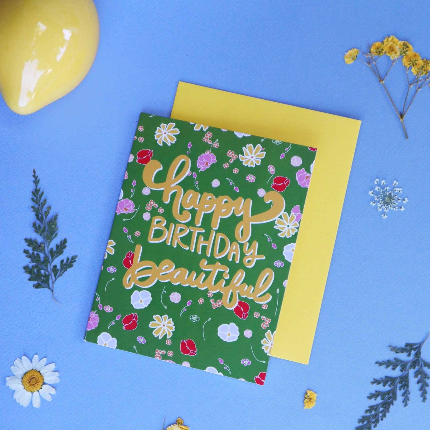 Happy Birthday Beautiful Floral Greeting Card