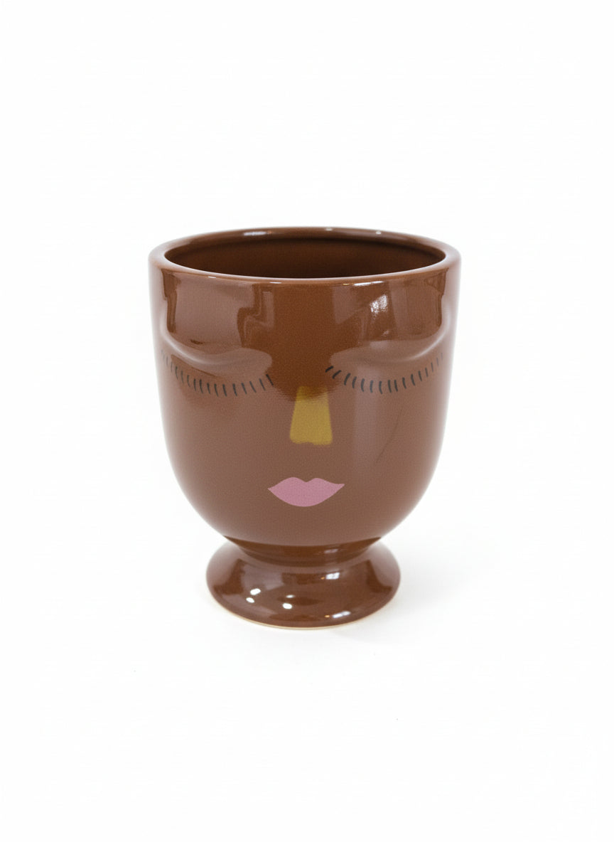 Celfie Face Pot | Dark Brown (Medium)