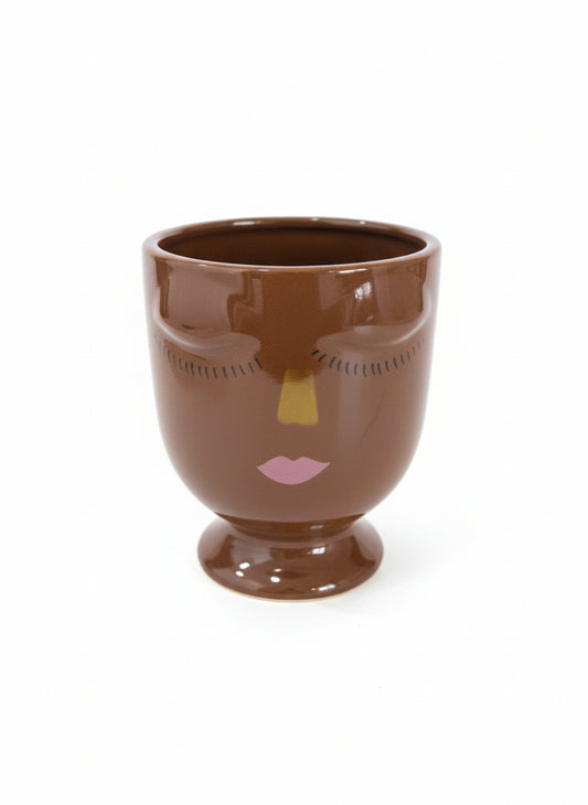 Celfie Face Pot | Dark Brown (Medium)