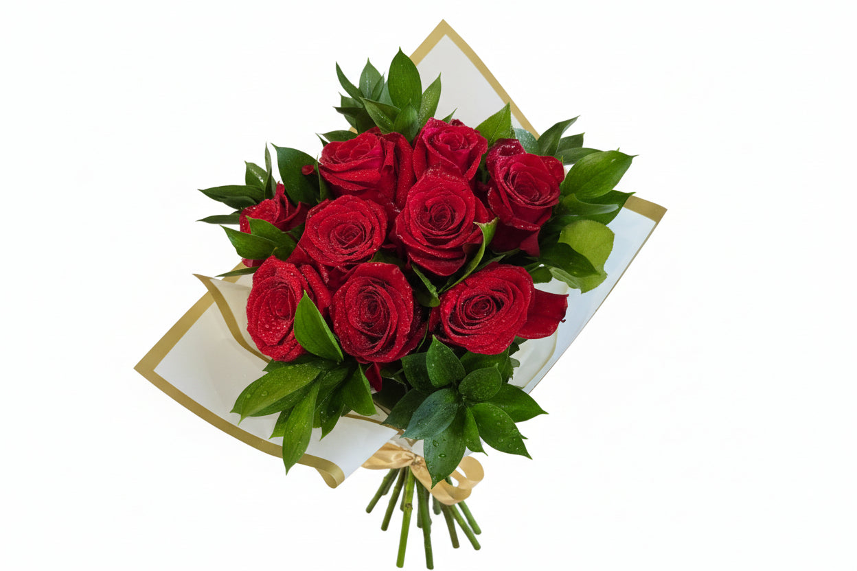 One Dozen Wrapped Bouquet
