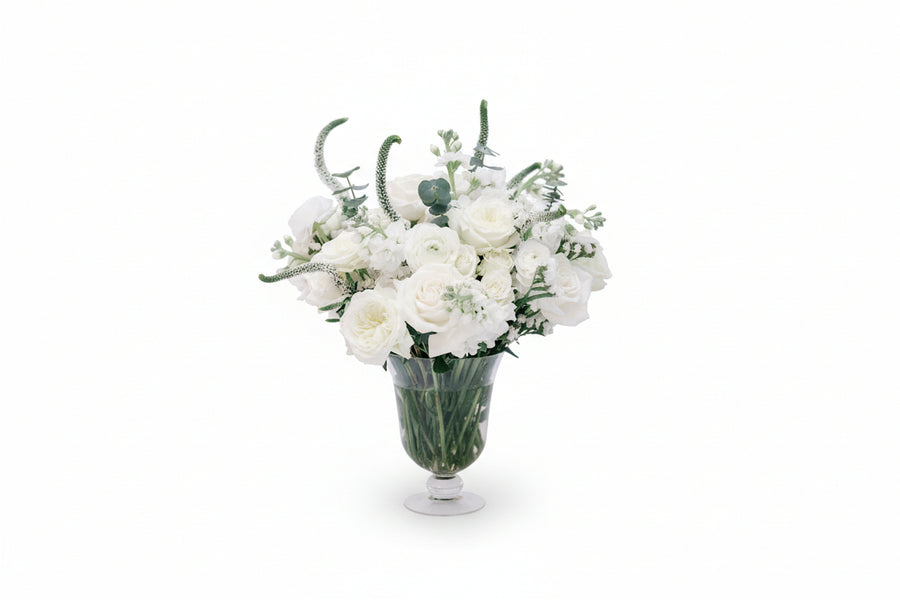 Low and Lush Clear Vase