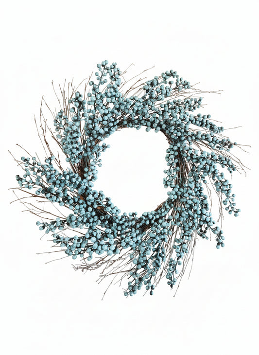 Faux Blueberry Wreath