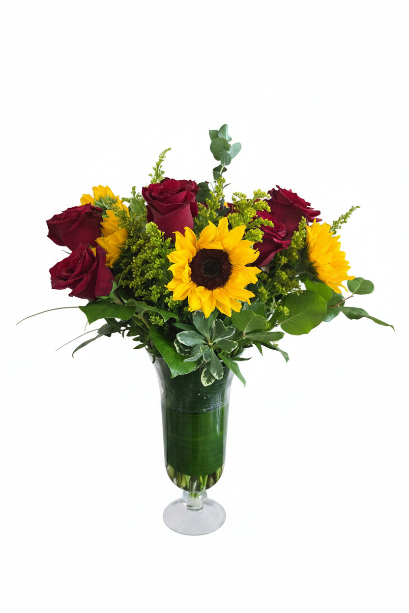 Roses and Sunflowers Delight